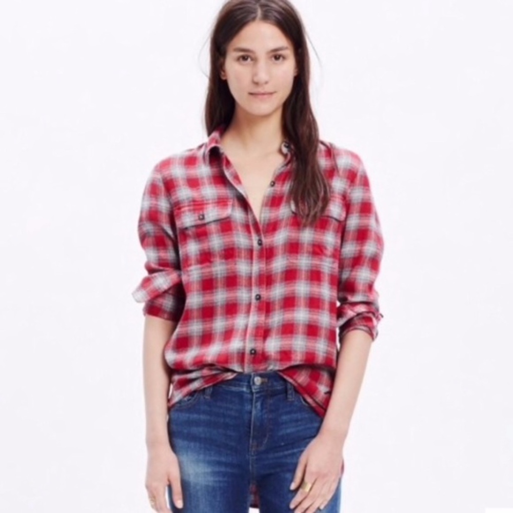Madewell Fairfax Ex-Boyfriend Plaid Flannel Shirt